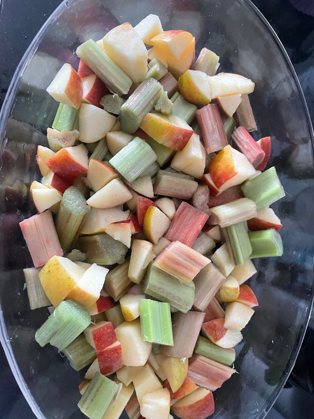 Rezepte: Rhabarber – Apfel Crumble mit Haferflocken – vegan- low carb – auch für&nbsp;Diabetiker