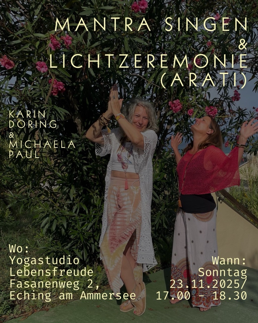 Veranstaltungen: Mantra singen und Lichtzeremonie&nbsp;(Arati)